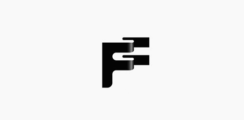 简约几何字母F标志设计