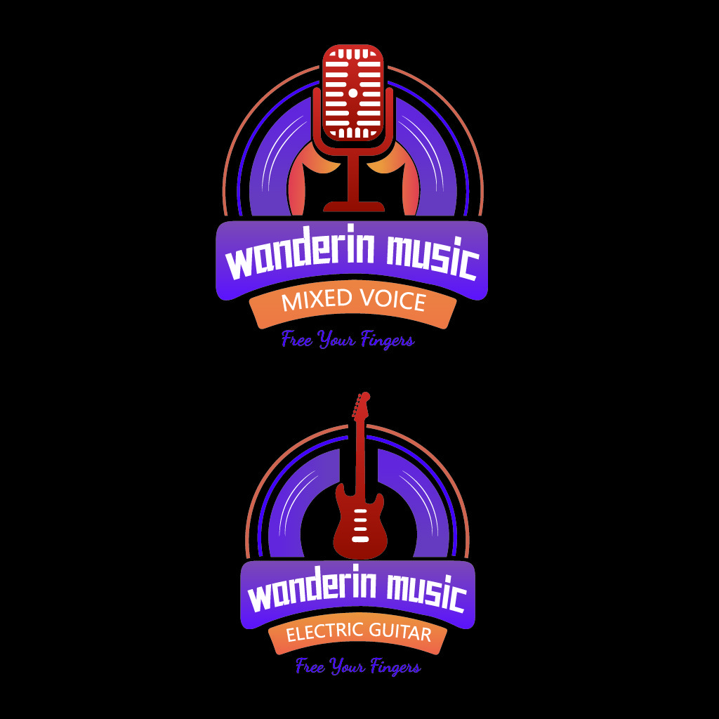 音乐与声音的探索:Wanderin Music Logo设计