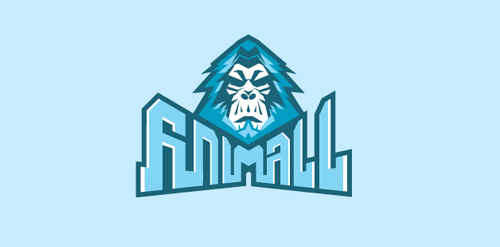 蓝冰猩猩logo设计