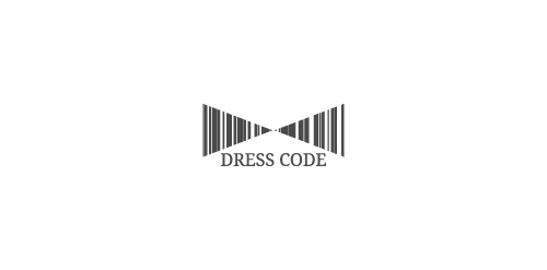 条形码蝴蝶结Logo设计
