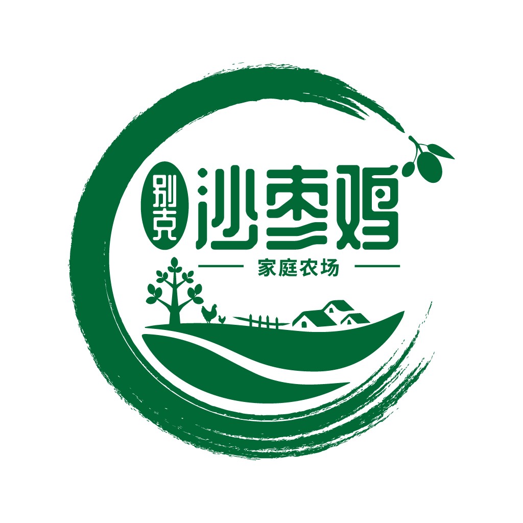 绿色自然风logo设计:家庭农场标识