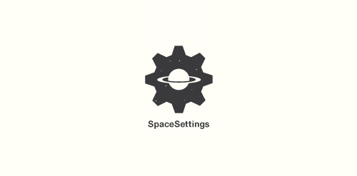 齿轮与行星logo设计