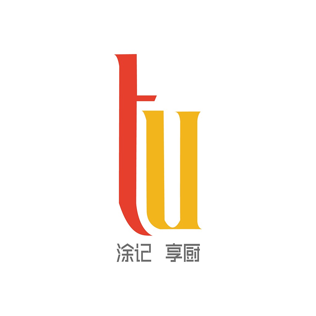 红色与黄色渐变的简约logo设计