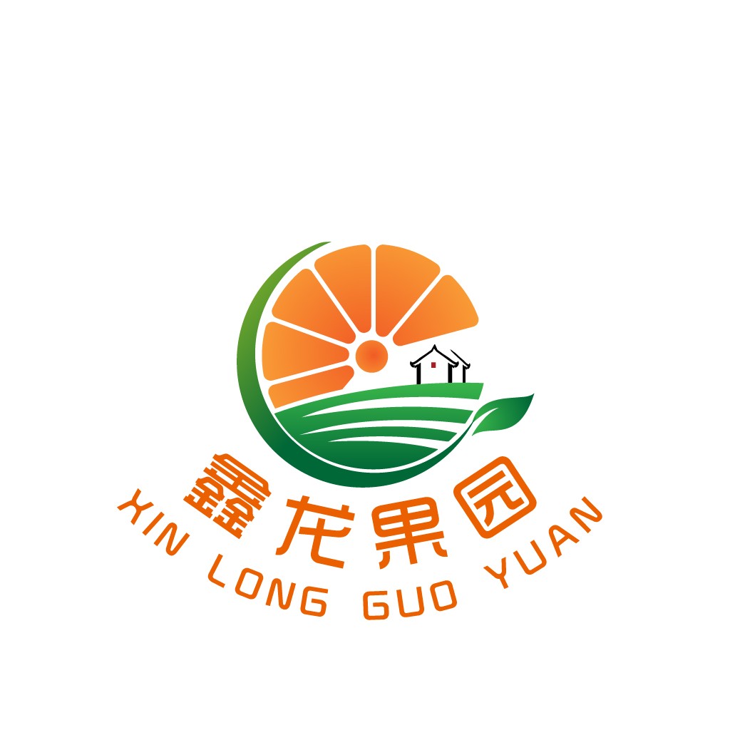 果园logo设计:绿色自然与房屋结合的创意