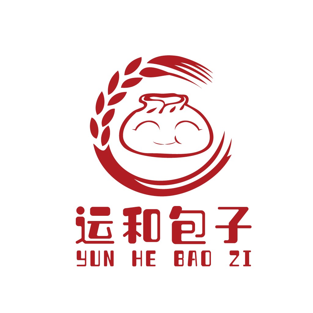 红白相间简洁logo设计