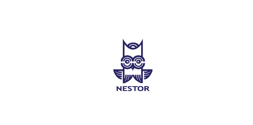Nestor Logo设计 - 鸟类标志创意