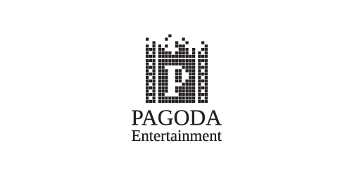 像素风建筑logo设计