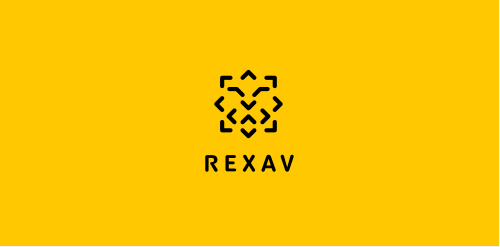 简约几何logo设计:Rexav品牌视觉识别