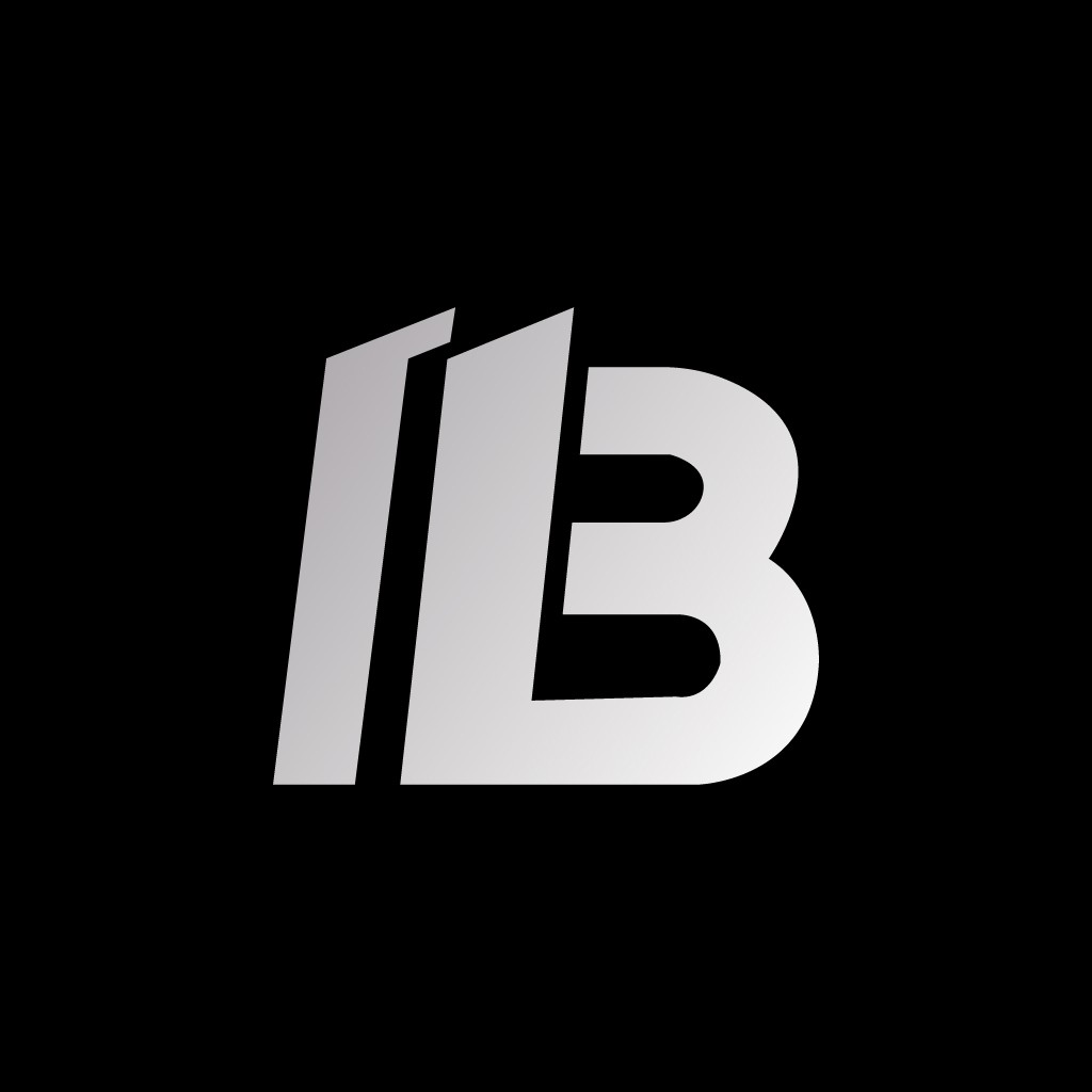 简约现代风格的IB字母logo设计