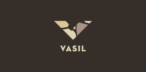 简洁现代风格的vasil logo设计
