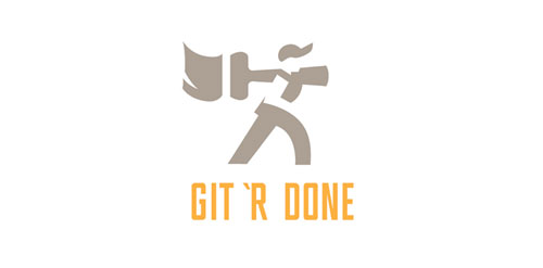 简洁有力的'GIT`R DONE'品牌logo设计