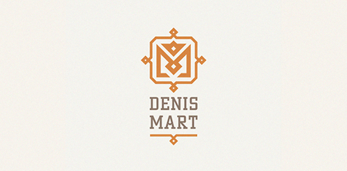 简约复古风格的DENIS MART LOGO设计