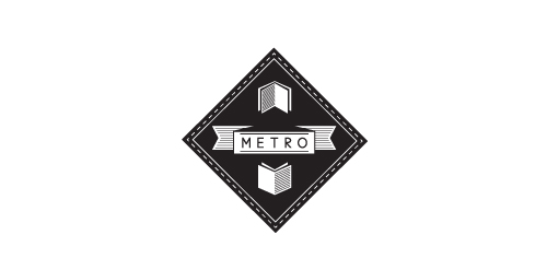 简约复古风Metro品牌logo设计