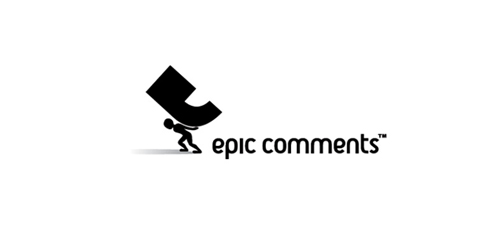 极简风格的Epic Comments评论系统logo设计