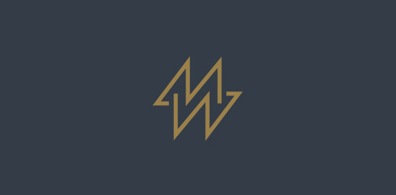简洁现代的W字母logo设计