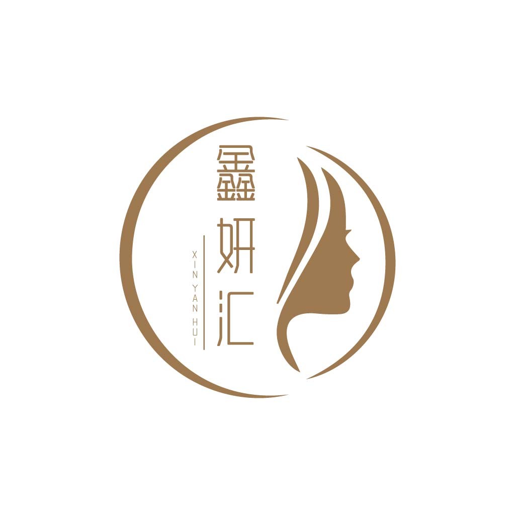 简约女性剪影logo设计