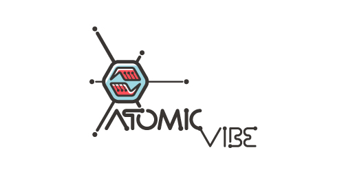 原子振动logo设计