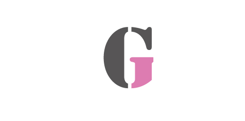 简约时尚的粉色渐变字母G logo设计