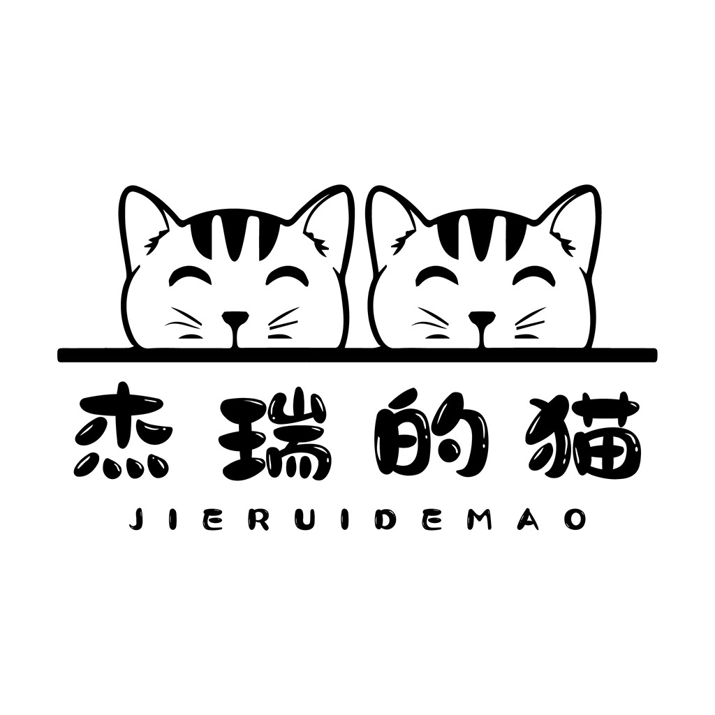 猫头图案的简洁logo设计