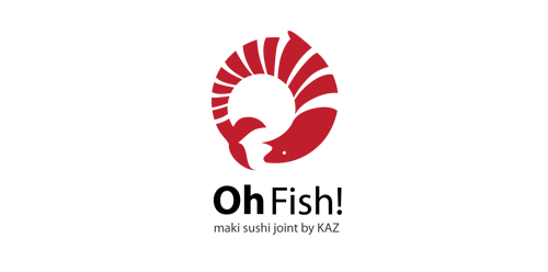 Oh Fish! Logo设计:创意鱼形标志