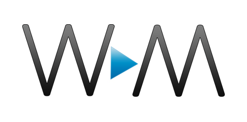 简洁动态W形logo设计