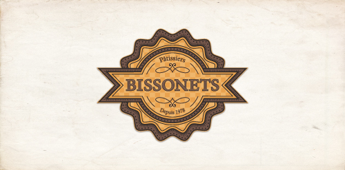 复古风格Bissonnets品牌logo设计