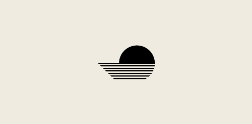 极简日落logo设计