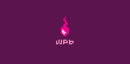 简约像素风WPb logo设计