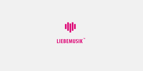 粉色音乐品牌logo设计