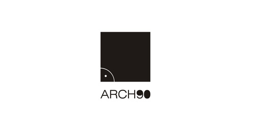 简约几何风格的ARCHOOO logo设计