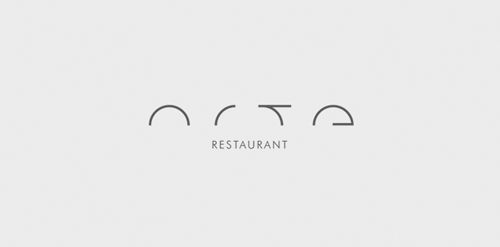 简约线条艺术餐厅logo设计