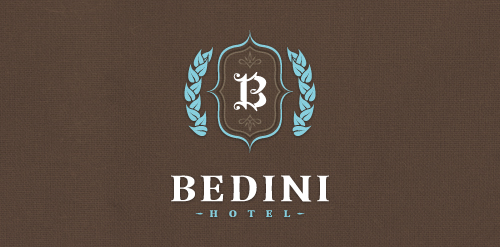 优雅酒店logo设计:BEDINI