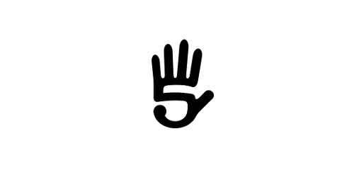 简洁手掌图标logo设计