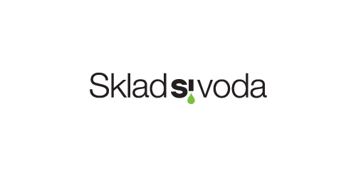 Skladsi voda logo设计:现代简约水滴标识