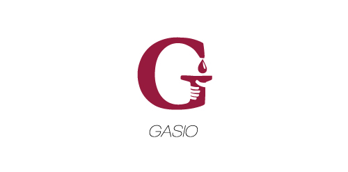 Gasio Logo设计:创意字母与手的结合