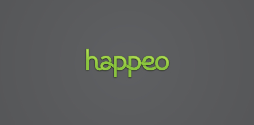 Happeo Logo设计:简洁现代字体
