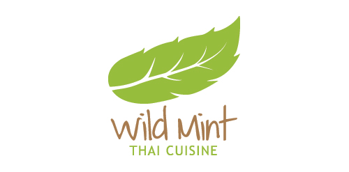 野草薄荷泰国菜logo设计