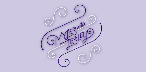 紫色优雅手写字体logo设计