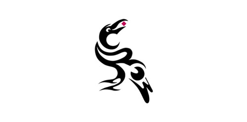抽象鸟形logo设计
