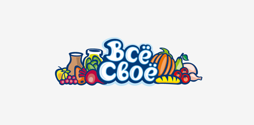俄罗斯风格食品logo设计