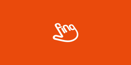简洁手势logo设计
