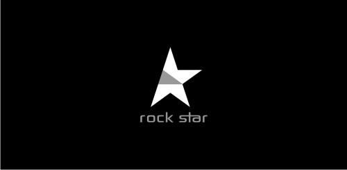 简约风格的Rock Star Logo设计