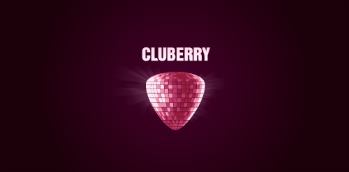 Cluberry logo设计:闪耀的草莓造型