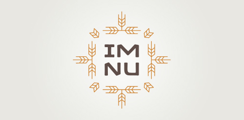 IMNU logo设计:简洁几何图形与文字组合