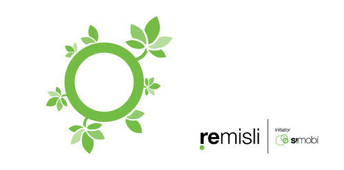 绿色植物环绕圆环logo设计