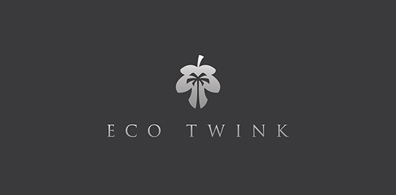 简约自然风格的Eco Twink logo设计