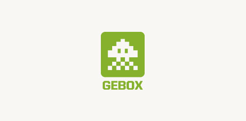 GEBOX logo设计:像素风格与现代简洁