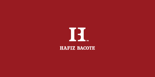 简约红底白字Hafiz Bacote Logo设计