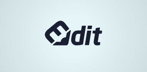简约现代的'Edit'标志设计