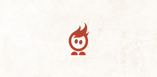 火焰人物logo设计